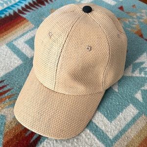 Raffia baseball cap